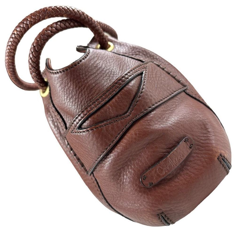 Cole Haan Brown Leather Draw Strap Denny Bag - Picture 3 of 16